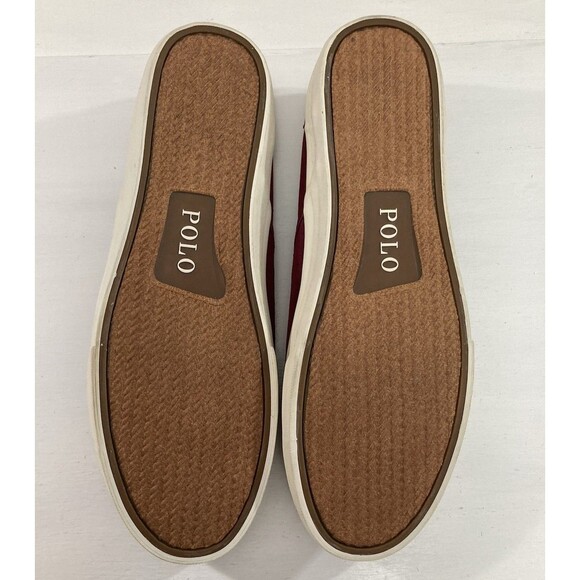 Polo Ralph Lauren Shoes Men’s 14D Maroon Slip-On Tiger Thompson Sneaker Preppy - Picture 8 of 8